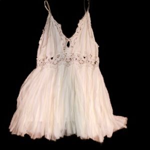 Free People White Cut Out Dress